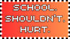 School should not hurt decorative stamp