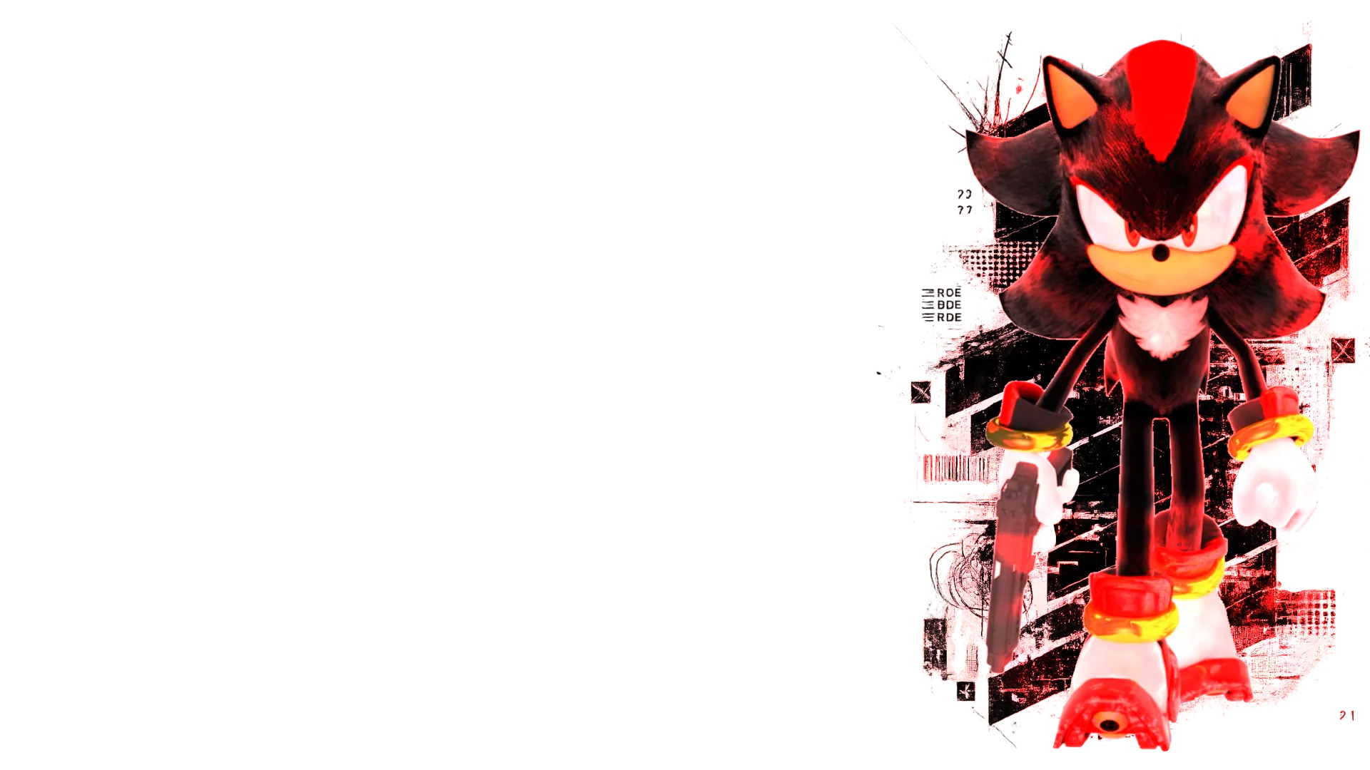 Giant Shadow the Hedgehog mural